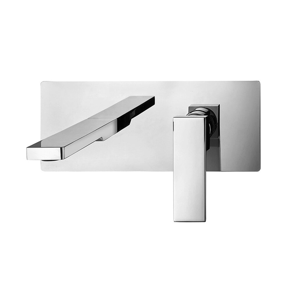 Miscelatore lavabo monocomando a incasso 2 fori in ottone cromato Elle