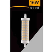 Trade Shop - Lampadina Led Smd R7s L118 16w Tubolare Luce 3000k 4000k 6500k Sparac-r7s-16w-001 - -bianco Caldo      -