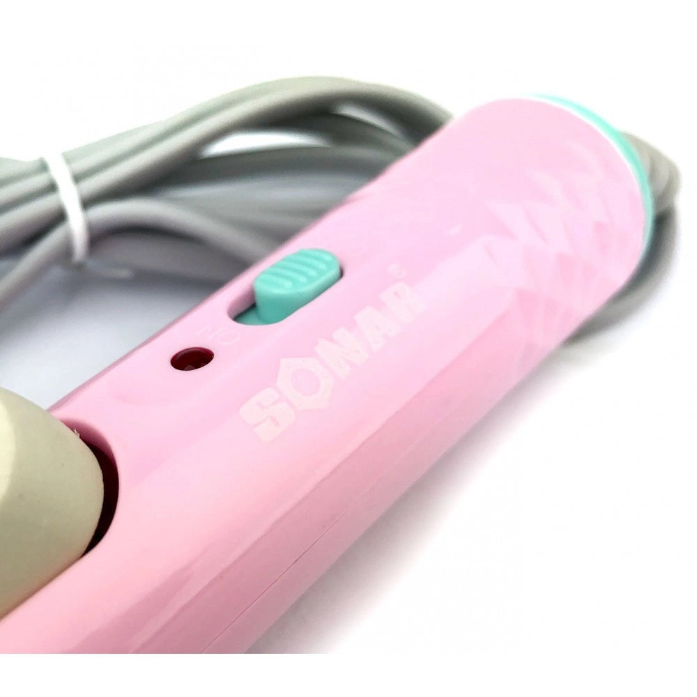 Trade Shop - Spazzola Sonar Sn-013 Da Viaggio Piastra Capelli 2 In 1 Capelli Lisci Ricci 160° -