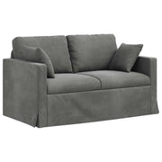 Divano | Divano da soggiorno | Sofa Grigio scuro 138 x 78 x 80 cm Velluto