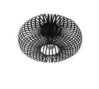 Plafoniera ellisse, metallo, nero, D 40 cm, Johann