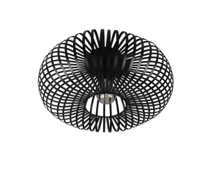 Plafoniera ellisse, metallo, nero, D 40 cm, Johann