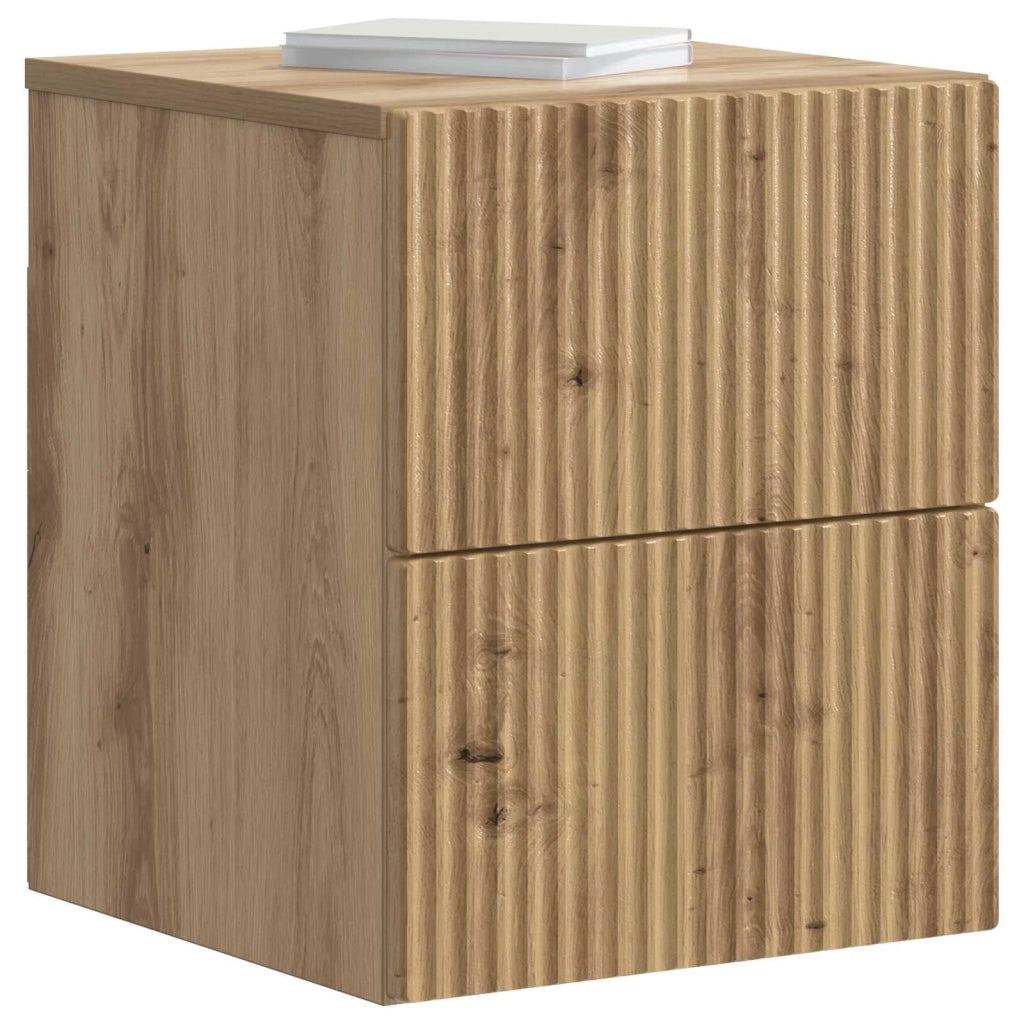 Mobiletto da notte a muro Rovere Artigianale 33 x 34,5 x 40 cm 898483
