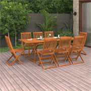 Set Pranzo da Giardino 9 pz in Legno Massello di Acacia cod mxl 35206