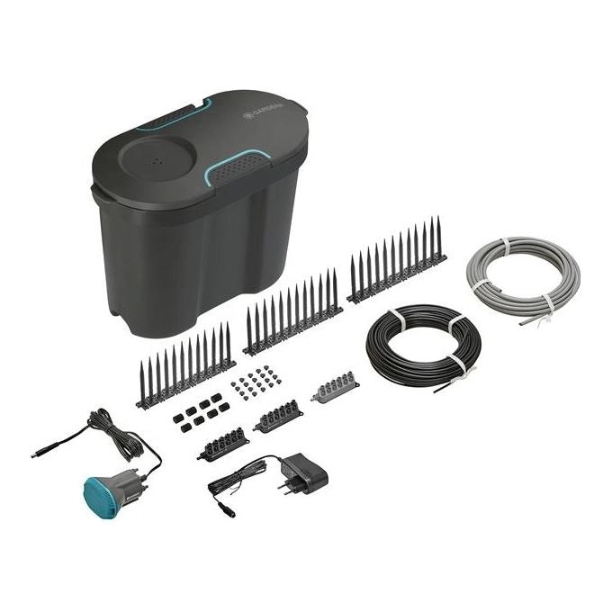 Gardena 13366 Set Irrigazione Vacanze con Serbatoio 10,5 L per 36 Piante Senza Rubinetto colore Nero