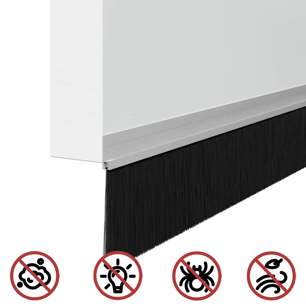 Spazzole per porte autoadesive 2 pz Argento 100 cm CFW7482131
