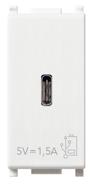 Presa USB C Vimar Plana 5V1,5A Bianca 14292.C
