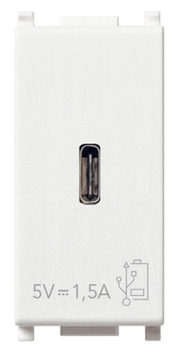 Presa USB C Vimar Plana 5V1,5A Bianca 14292.C