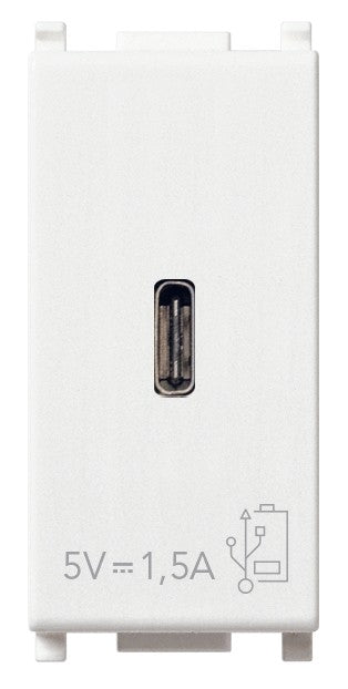 Presa USB C Vimar Plana 5V1,5A Bianca 14292.C