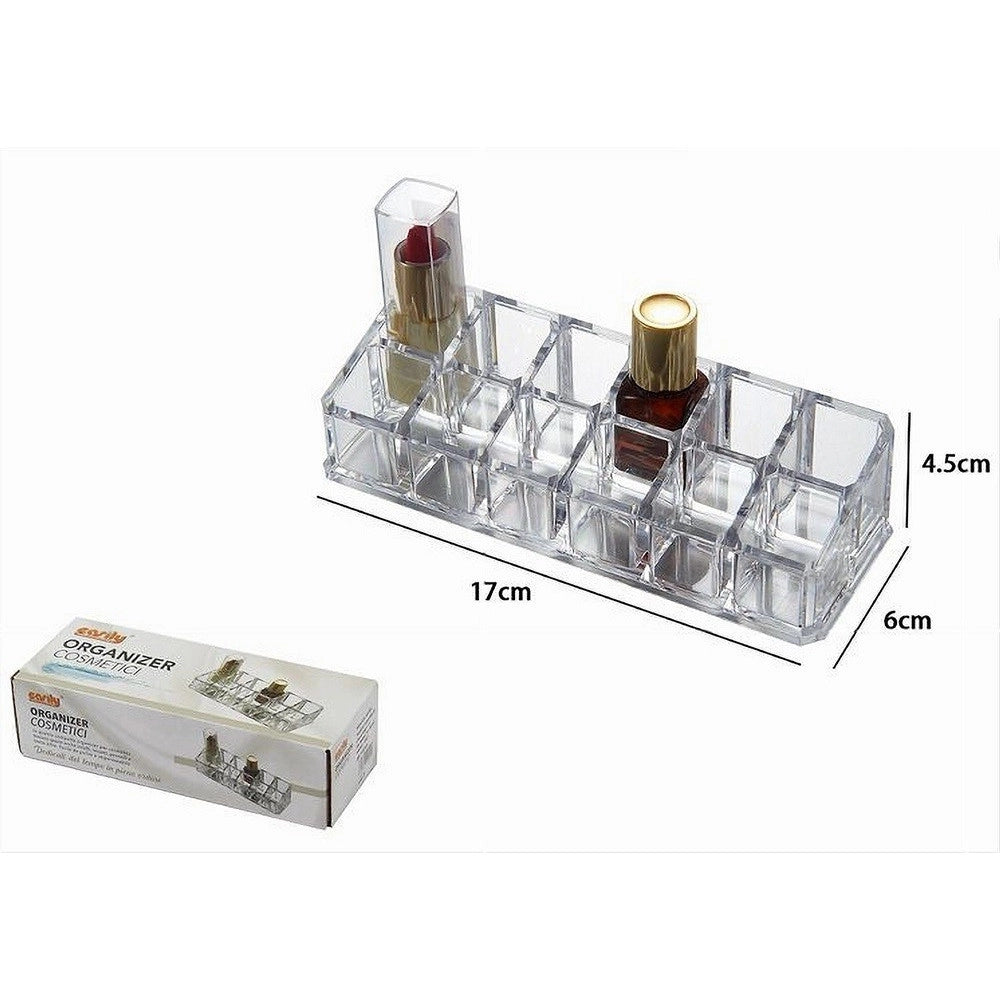 Trade Shop - Organizzatore Porta Cosmetici  10244 Espositore 12 Comparti Organizer Make Up -