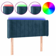 Testiera | Testata a LED Blu Scuro 83x16x78/88 cm in Velluto