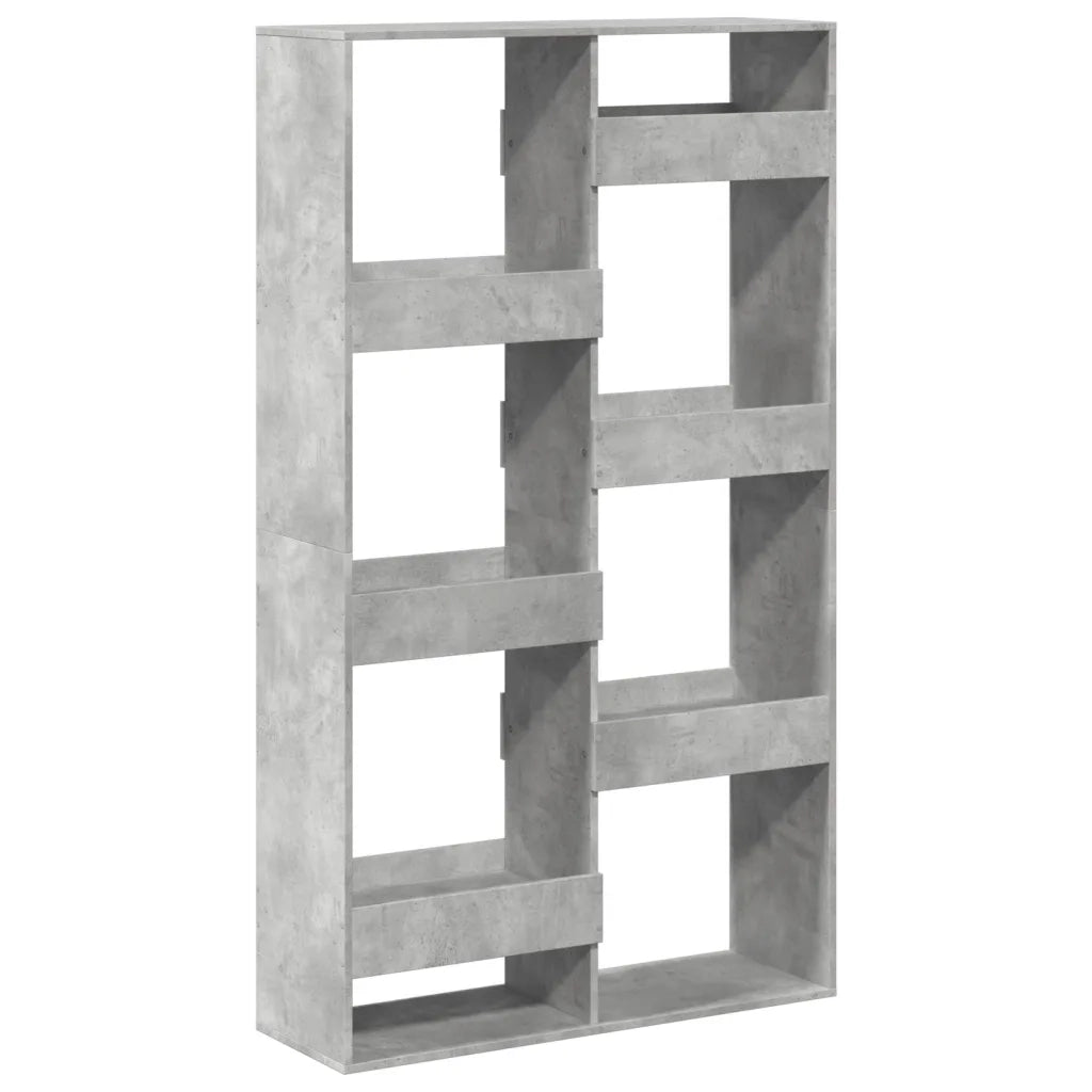 Libreria-Scaffale per Libri-Mobile di Stoccaggio Grigio Cemento 100x33x175 cm in Legno Multistrato