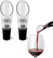 Decantatori per vini - Scolmatore di vino senza gocce - Set da 2 - Translucido - Accessorio per caraffa