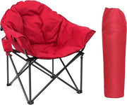 Campingstoile extra grande con ombrello, reclinabile, pieghevole, realizzato in tessuto Oxford con contenitore per il cibo per uso all'aperto e interno.