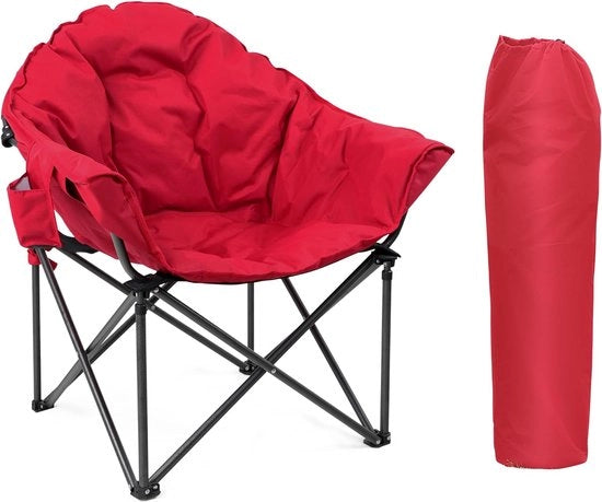 Campingstoile extra grande con ombrello, reclinabile, pieghevole, realizzato in tessuto Oxford con contenitore per il cibo per uso all'aperto e interno.