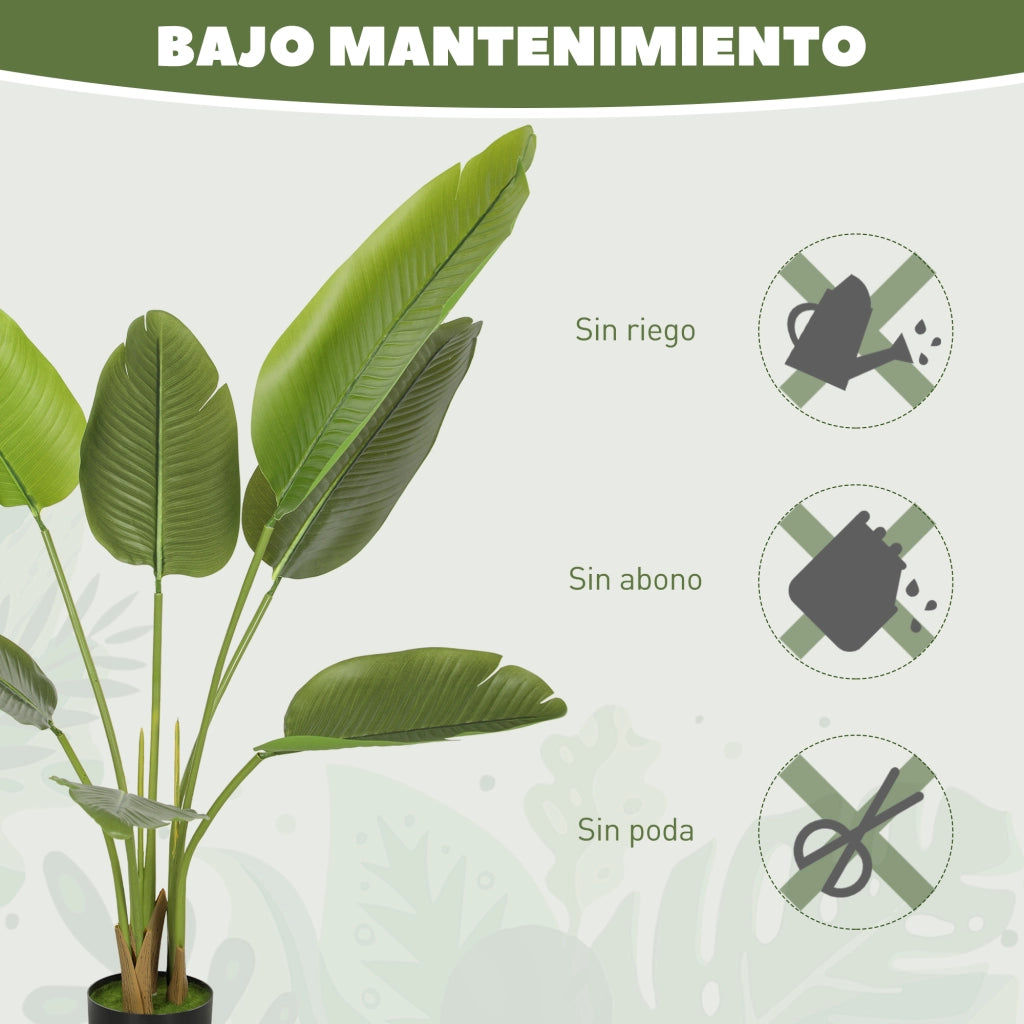 Pianta Artificiale Uccello del Paradiso con Vaso Interni ¨C zephmum ¨C Verde 109 cm