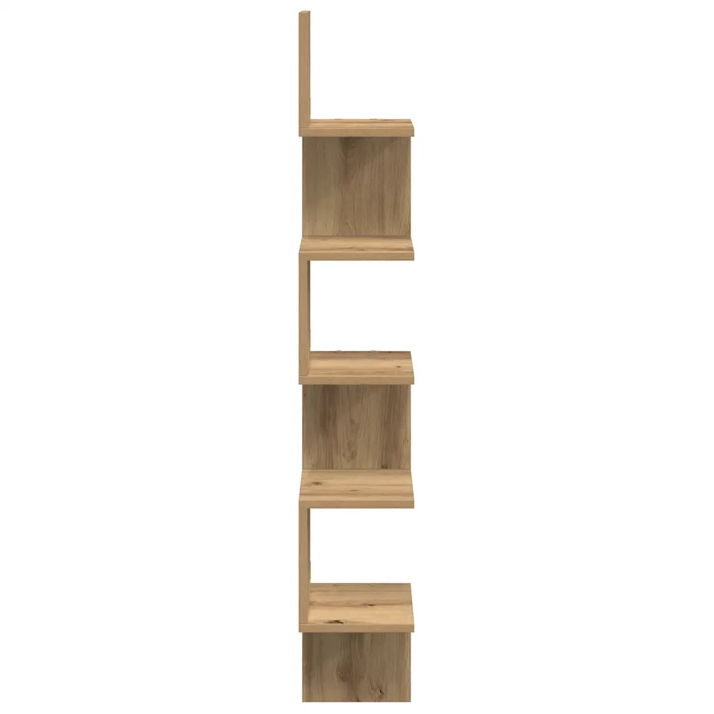 Scaffale Angolare Muro Artigianale 20x20x127,5 cm in Truciolato 856615