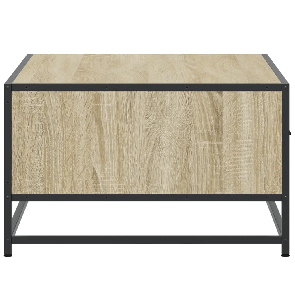 Tavolino Rovere Sonoma 90x57x35 cm Legno Multistrato e Metallo 848755