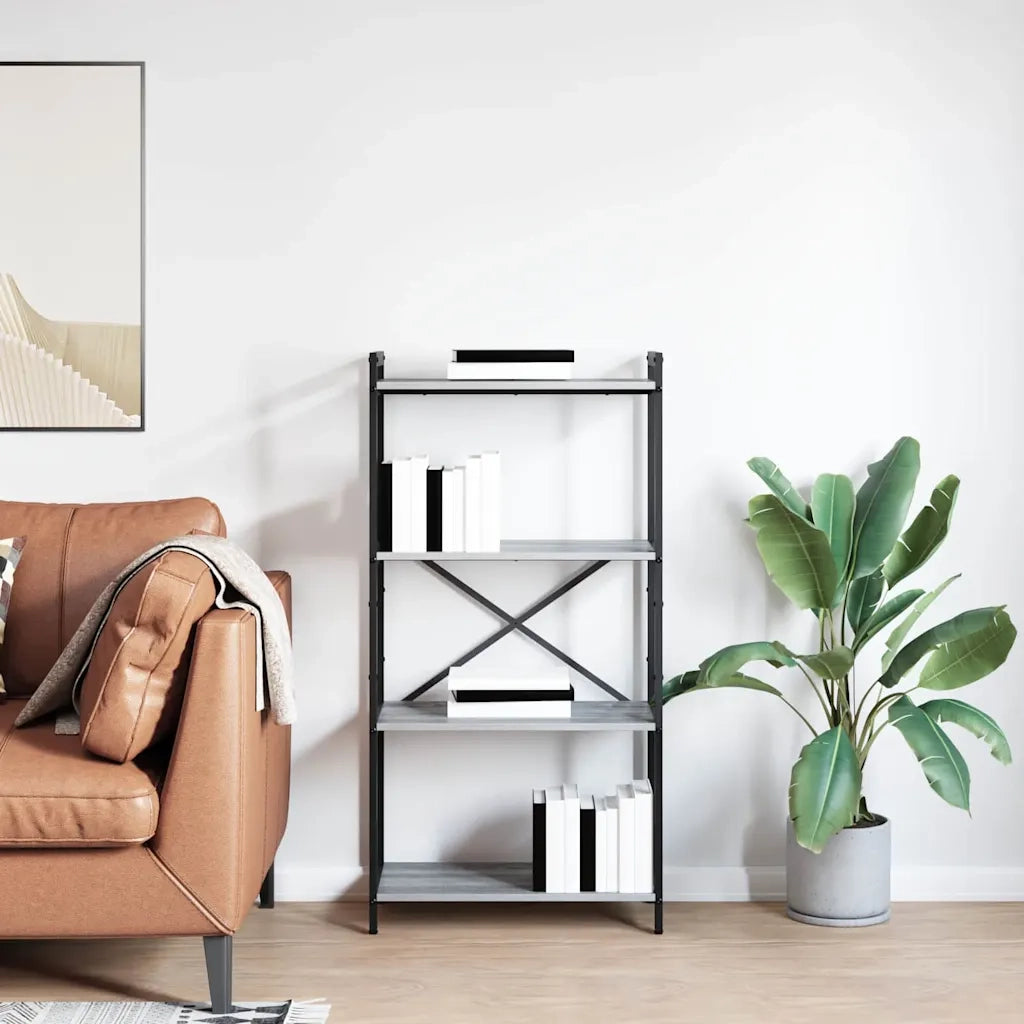 Libreria Grigio sonoma 60 x 30 x 120 cm Legno multistrato 868392