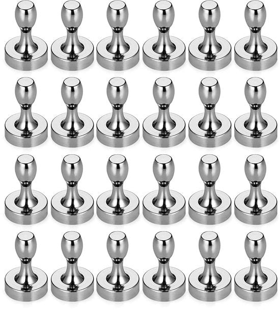 Magnetici neodymici forti, 24 pezzi mini magneti metallici per frigorifero, bacheca, lavagna magnetica, lavagna bianca, ufficio, lavagna scolastica