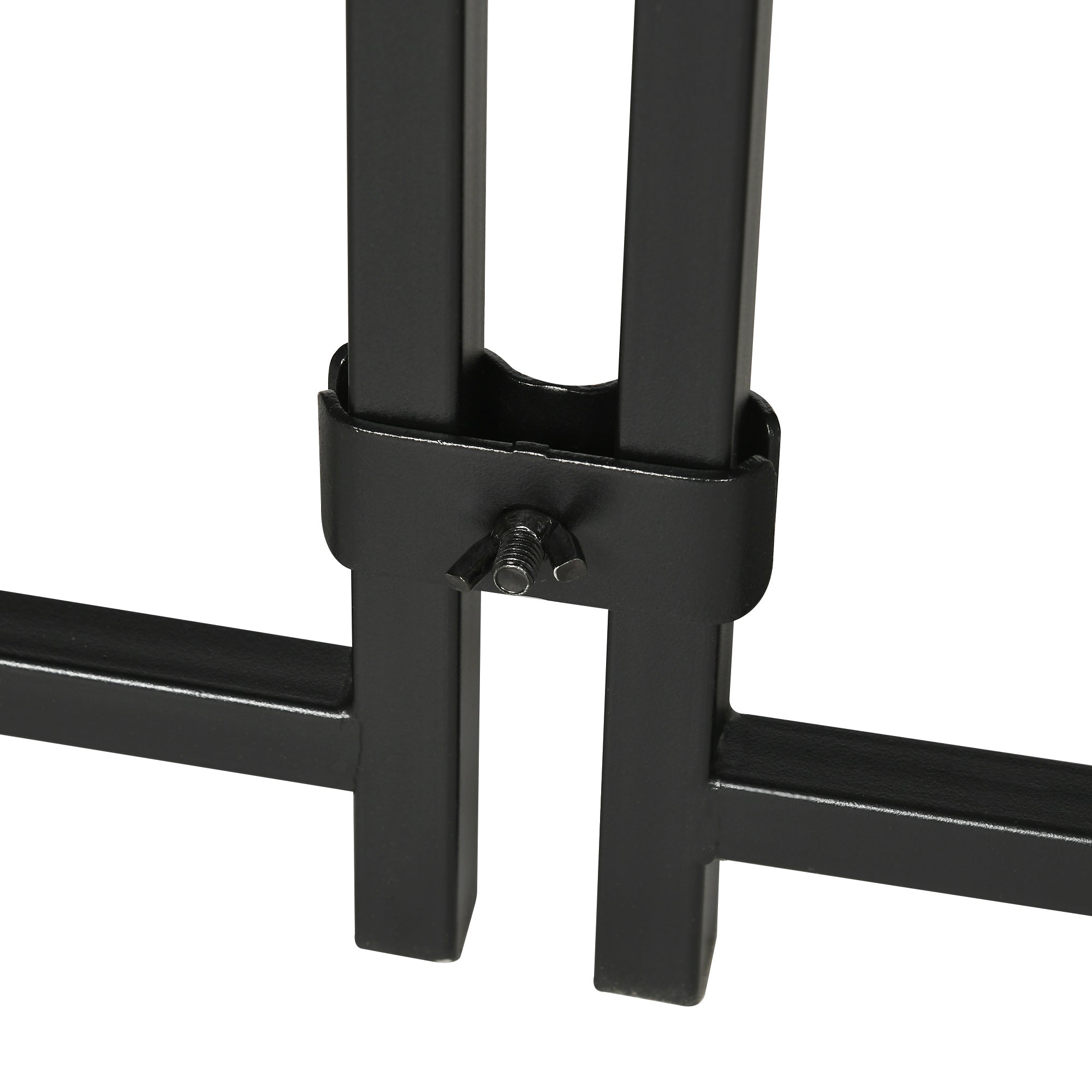 Recinto per Cani di Piccola e Media Taglia 122x122x138 cm con Tettuccio in Acciaio Nero