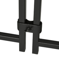 Recinto per Cani di Piccola e Media Taglia 122x122x138 cm con Tettuccio in Acciaio Nero