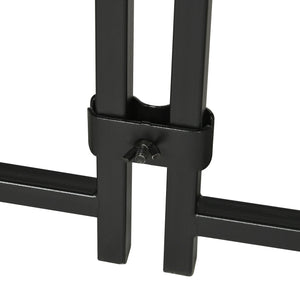 Recinto per Cani di Piccola e Media Taglia 122x122x138 cm con Tettuccio in Acciaio Nero