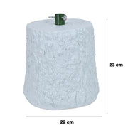 MAURY'S BASE SUPPORTO ALBERO DI NATALE EFFETTO TRONCO DIMENSIONI 22X22X23+5 CM COLORE BIANCO PER ALBERO DA 120 CM A 180 CM