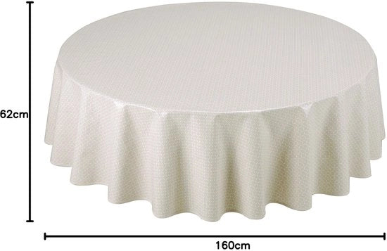 Tavolo Rotondo 160 cm - Lavabile - Idrorepellente - Duraturo - Protezione contro le abrasioni - Ideale per esterno/cucina - Copri Tavolo