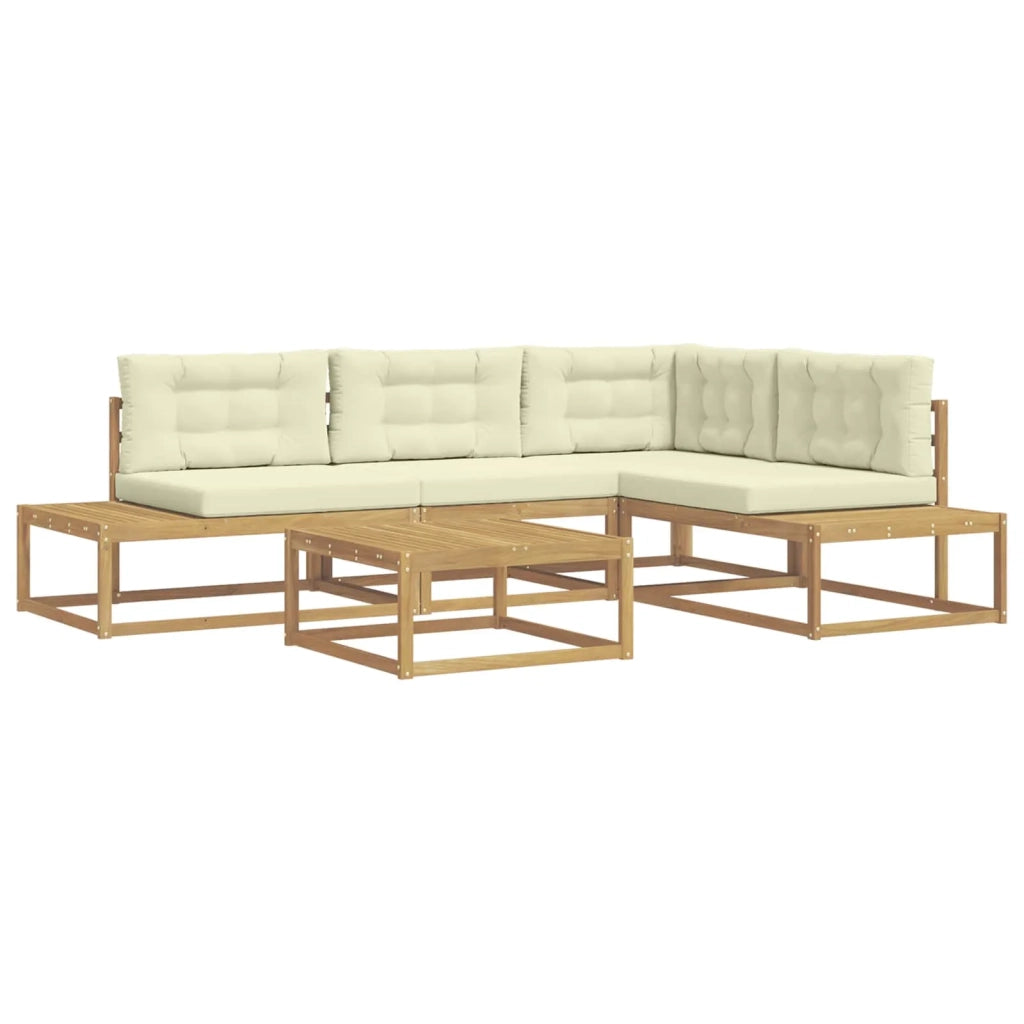 Set di divani da esterno Bianco 79 x 79 x 37 cm Poliestere 3387004