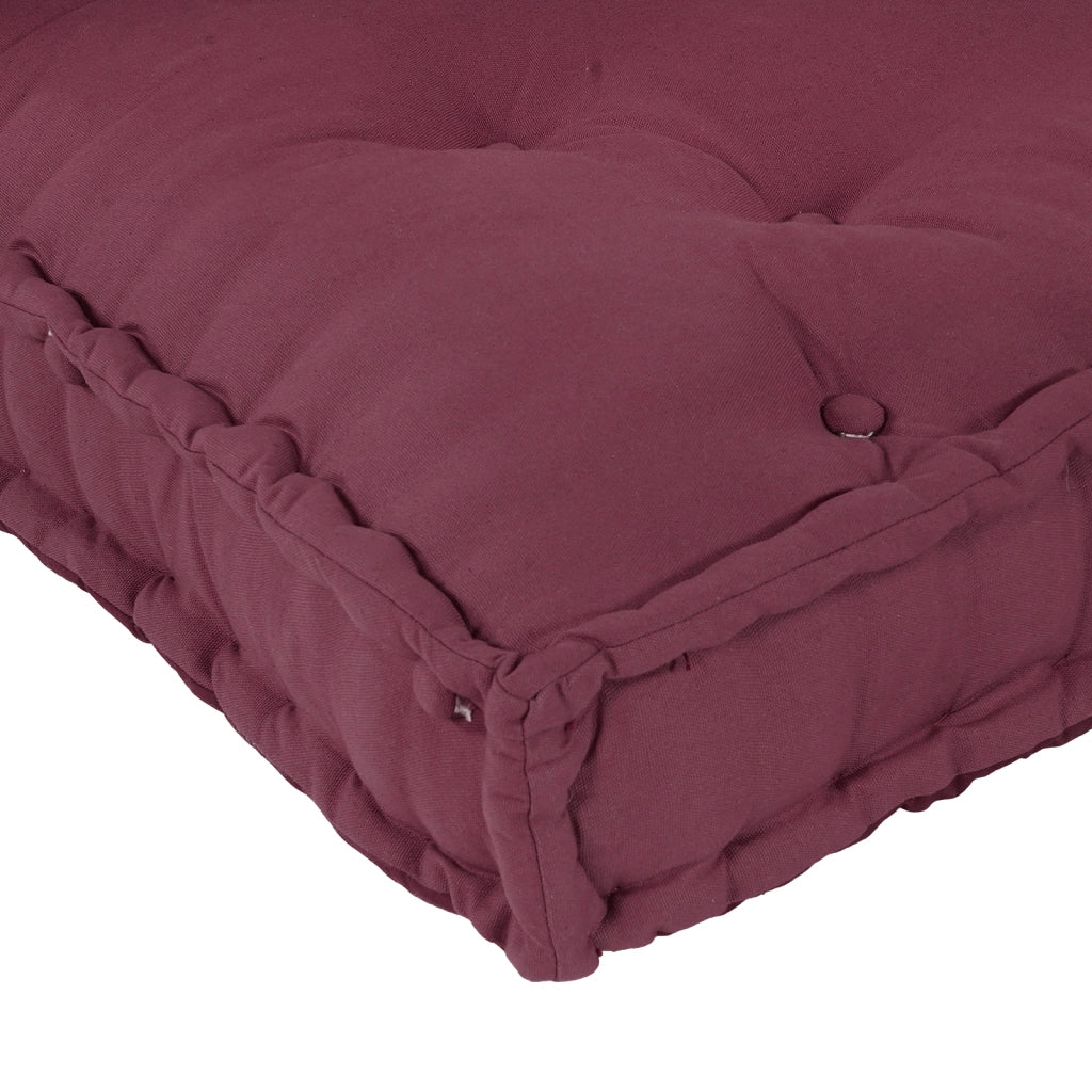 Cuscino per Divano a Pallet  con Braccioli e Schienale in Tessuto Rosso