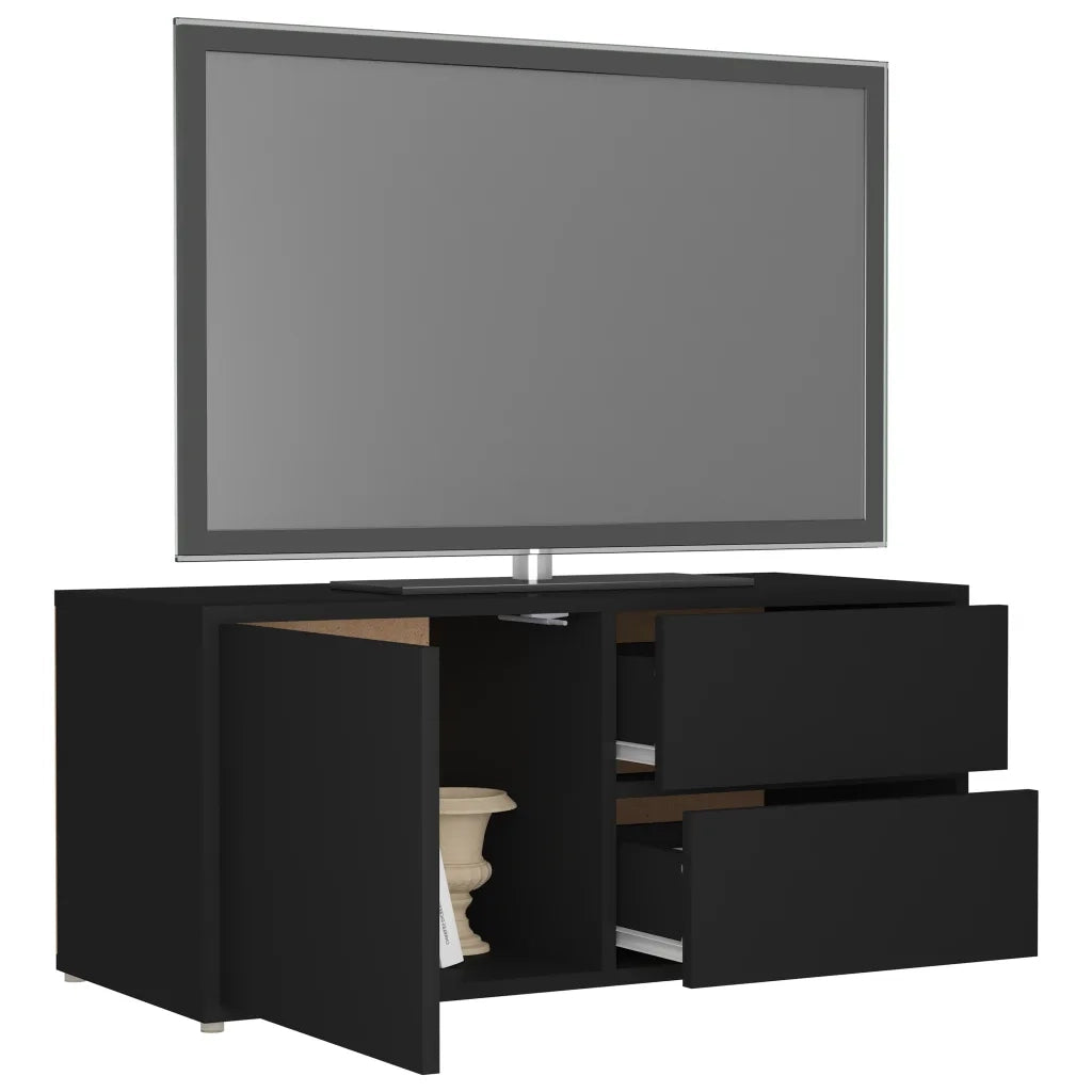 Mobile Porta TV Nero 80x34x36 cm in Legno Multistrato 801851