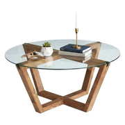 Agatha, Tavolino da Salotto Portariviste, 75x75x35h cm Marrone Noce