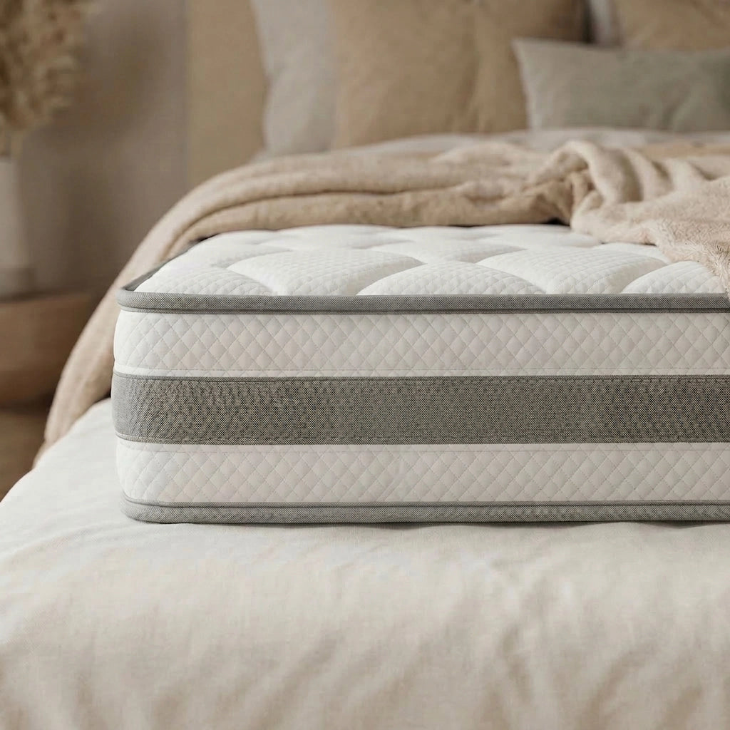 Materasso Ortopedico 140x200 cm H4 Alto 25 cm con 7 Zone a Molle Insacchettate; Schiuma Comfort e Certificazione OEKO-TEX