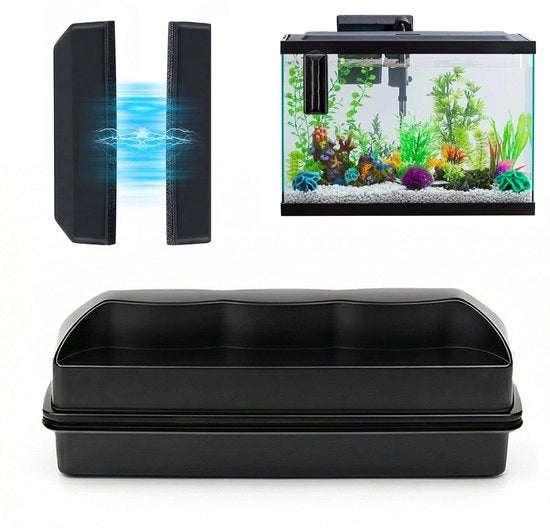 Pulitore di vetro per acquario magnetico - Magnete per alghe - Accessori per acquario - Adatto per vetro ≤ 6 mm - Compattabile - Portatile - Pulitore per acquario