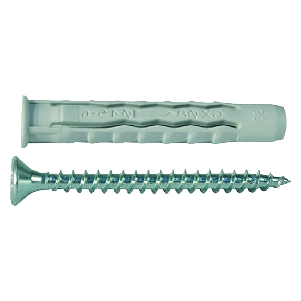 TASSELLO NYLON 'GL-VPS' GL-8VPS 8 x 40  vite 5 x 50- 50 pezzi  - G&B