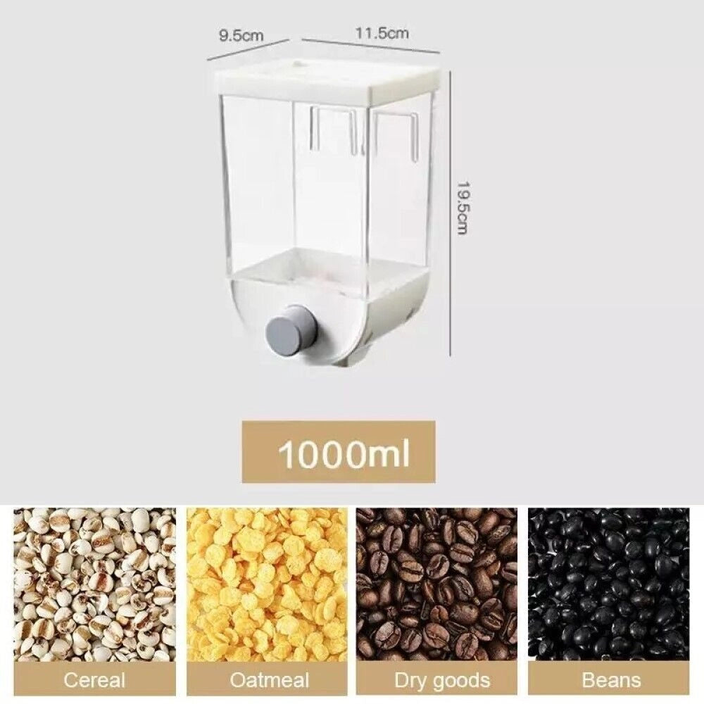 Dispenser da muro per cereali pasta legumi contenitore dosatore 1KG in plastica