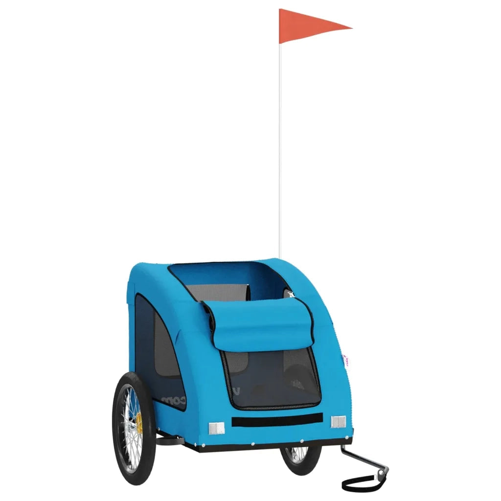 Rimorchio da Bici per Animali Blu Oxford e Ferro CFW6885099