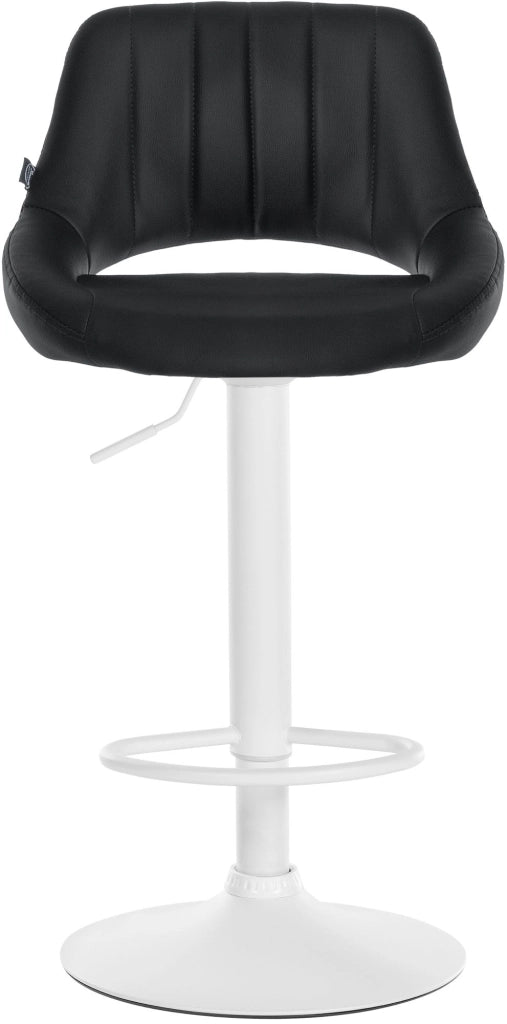 Sgabello da bar Milet in pelle artificiale bianca 4
