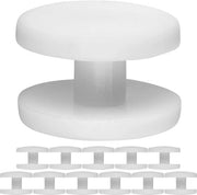 Doppia viti, 10 pezzi, Ø 12 mm, in bianco, viti per cinture perforate e nastri per coperte e federe, viti per coperte, viti doppie per coperte, viti doppie per federe