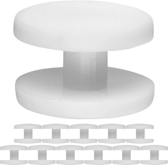 Doppia viti, 10 pezzi, Ø 12 mm, in bianco, viti per cinture perforate e nastri per coperte e federe, viti per coperte, viti doppie per coperte, viti doppie per federe