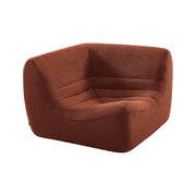 Poltrona angolare in bouclé testurizzato, 1 posto, terracotta