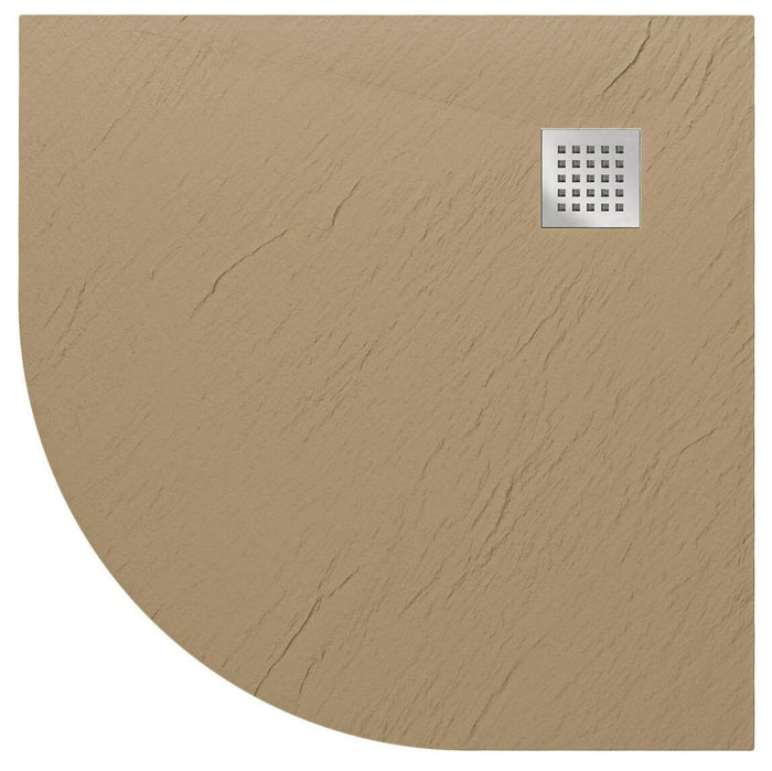 Piatto Doccia Semicircolare 90x90 cm in Acrilico Fosterberg Azalea 4 Tortora