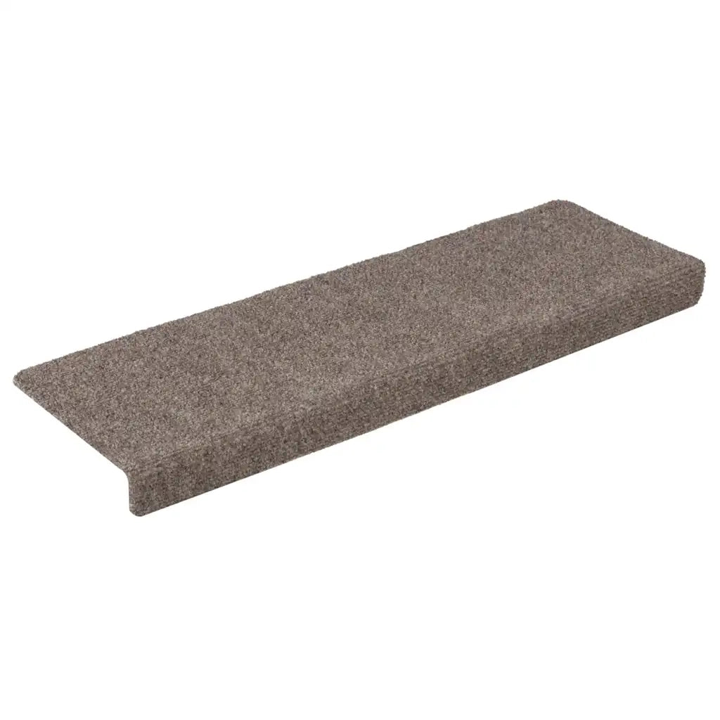 vidaXL Tappetini per scale autoadesivi 30 pz 65x21x4 cm beige bordo rettangolare