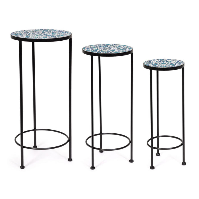 Tavolini da Esterno in Ceramica Rotondi Alti e Stretti Samos Formato: Medio