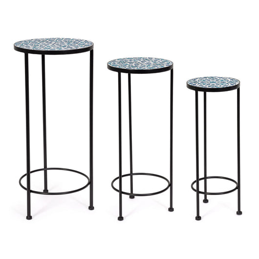 Tavolini da Esterno in Ceramica Rotondi Alti e Stretti Samos Formato: Grande