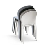 PAZZO DESIGN Sedia Stefania set da 4 sedie bianco in Polipropilene