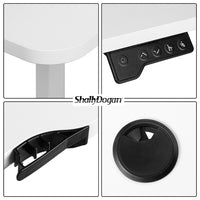 Scrivania Elettrica Regolabile Altezza 140x60x72-117cm Bianco Console di Comando