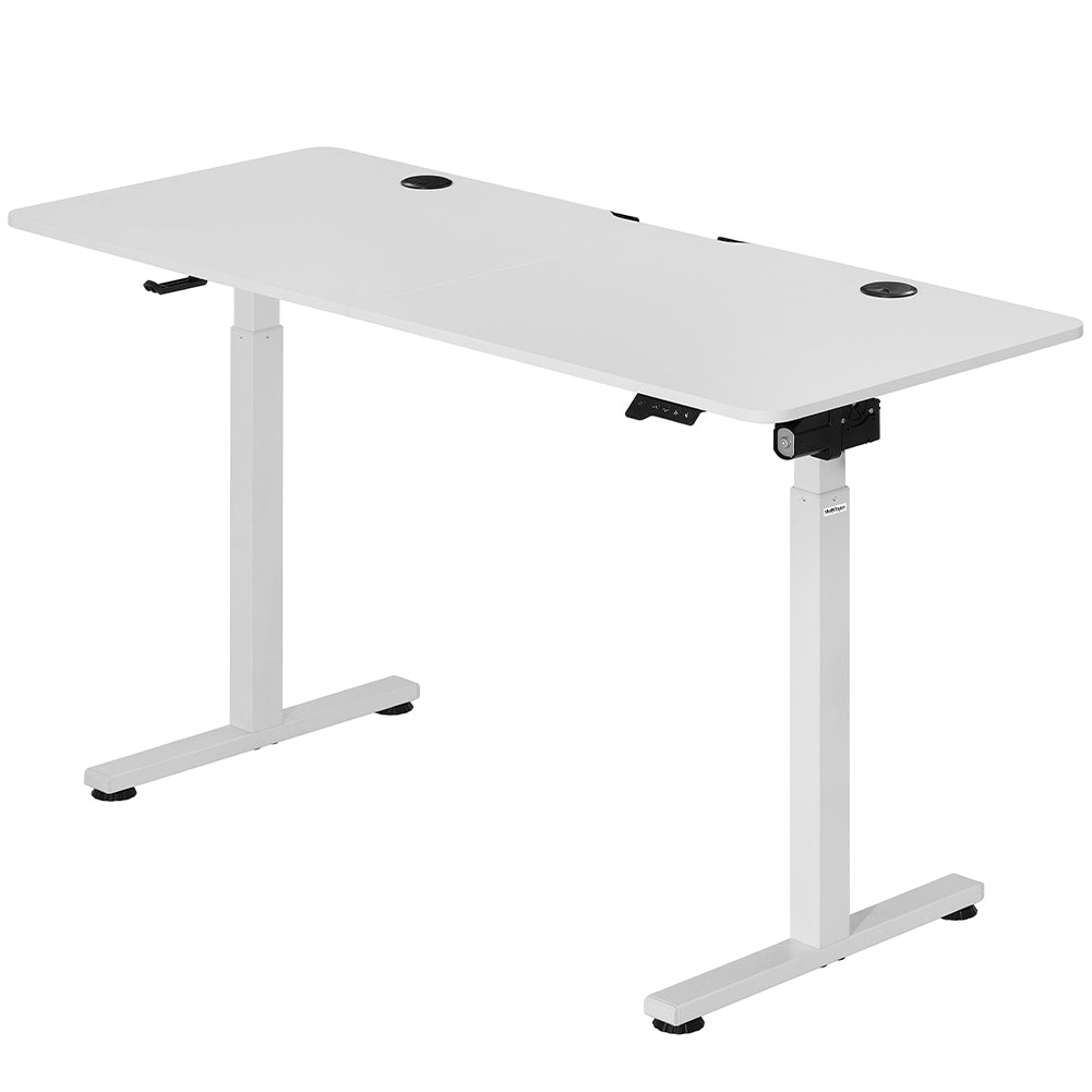 Scrivania Elettrica Regolabile Altezza 140x60x72-117cm Bianco Console di Comando