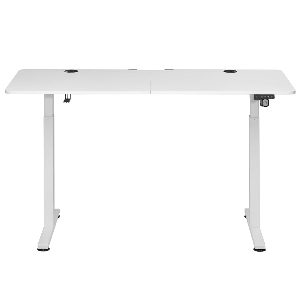 Scrivania Elettrica Regolabile Altezza 140x60x72-117cm Bianco Console di Comando
